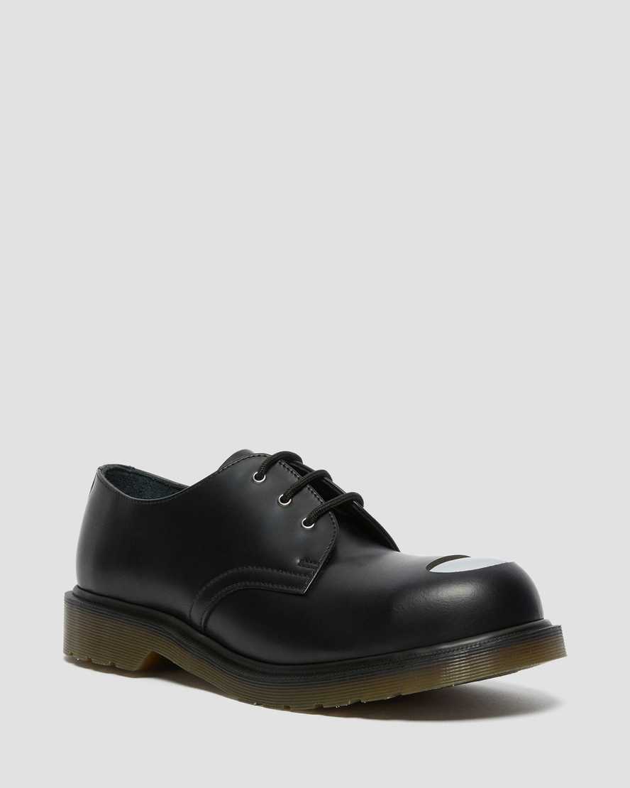 Dr. Martens 1925 Exposed Steel Toe Deri Kadın Oxford Ayakkabı - Ayakkabı Siyah |QYBXA1270|